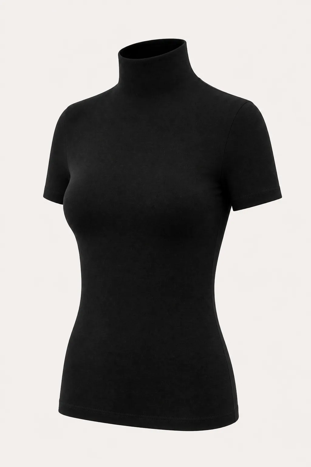 Short Sleeve Integral Turtleneck Bodysuit 2