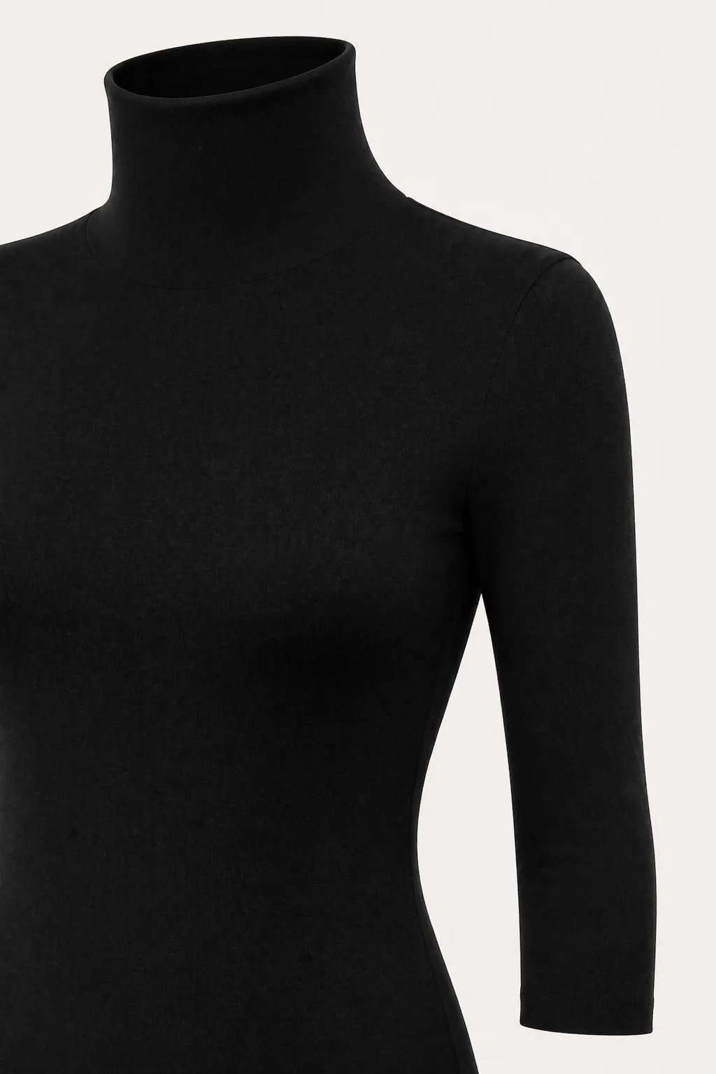 Three-Quarter Sleeve Integral Turtleneck Bodysuit 3