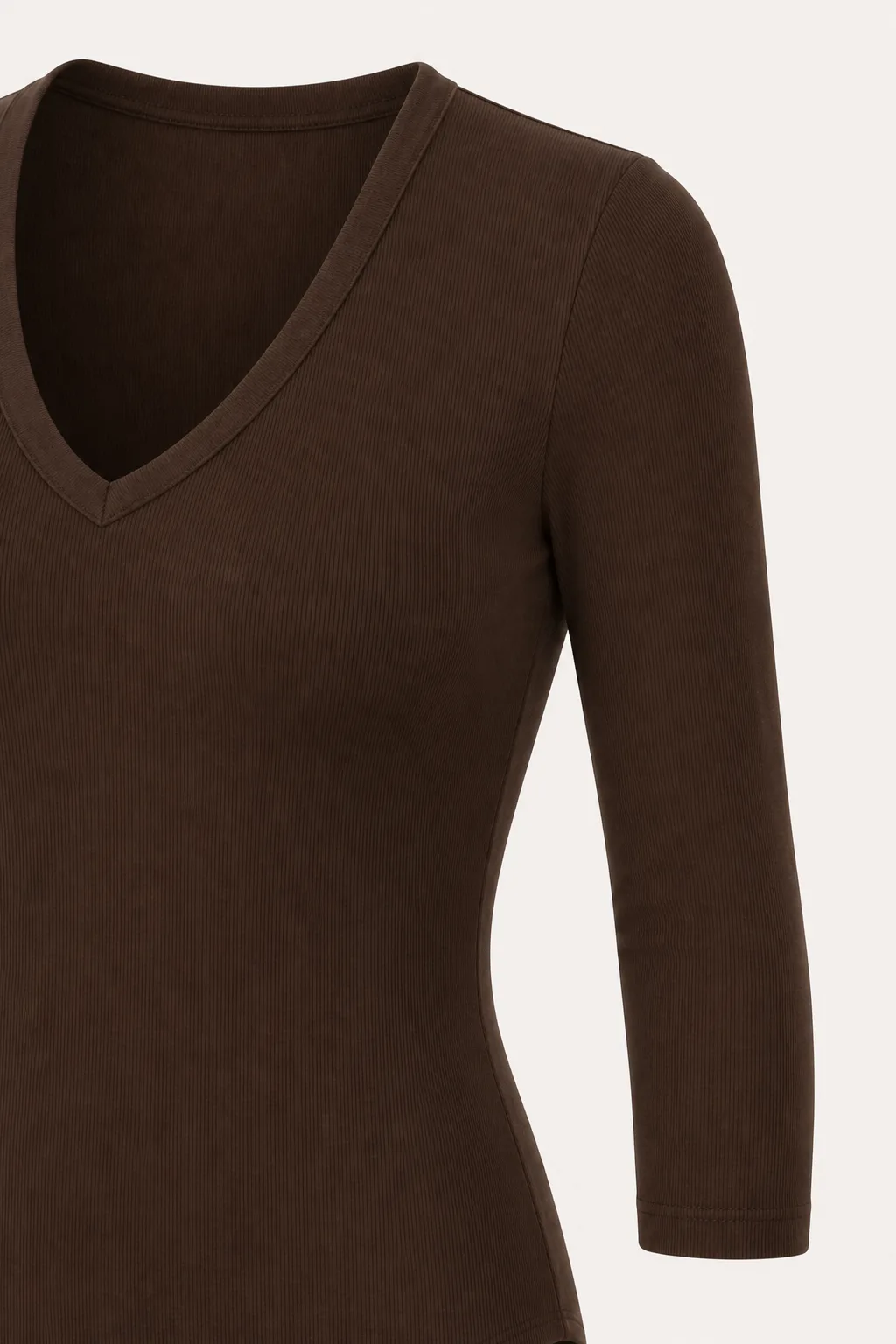 Three-Quarter Sleeve V-Neck Bodysuit 3