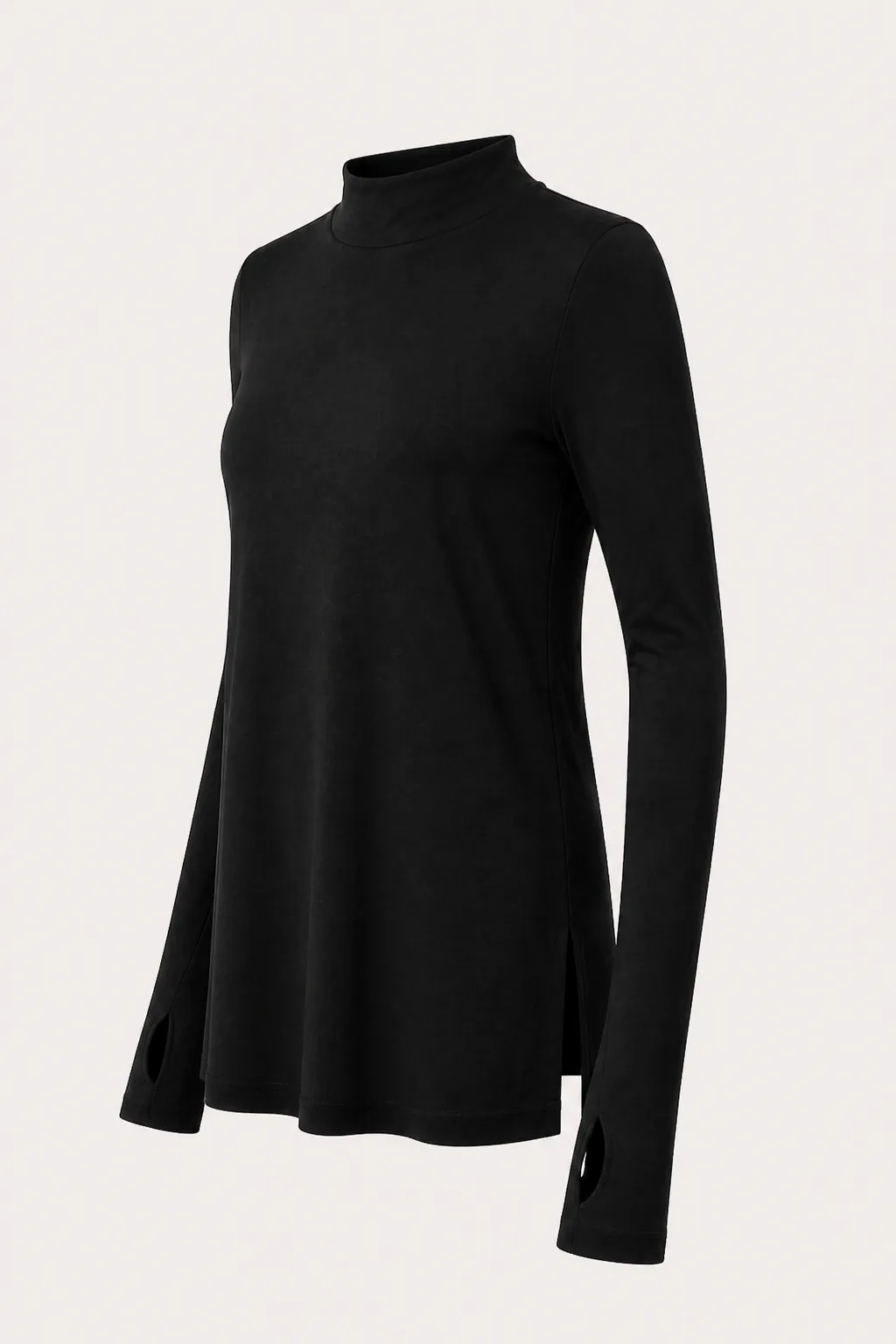 Thumbhole Sleeve Mock Neck Tunic 2