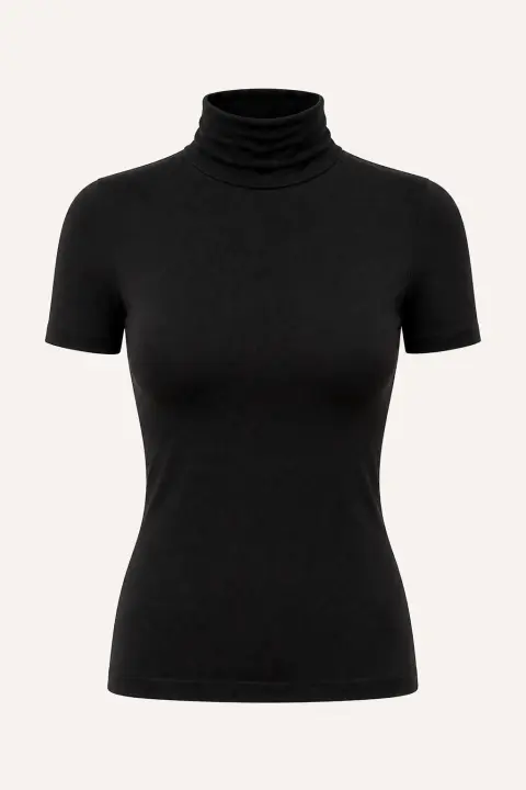 Short Sleeve Turtleneck Bodysuit