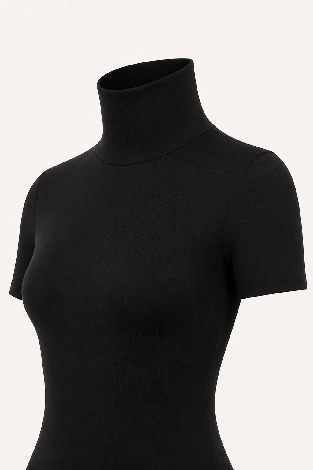Short Sleeve Integral Turtleneck Bodysuit 3