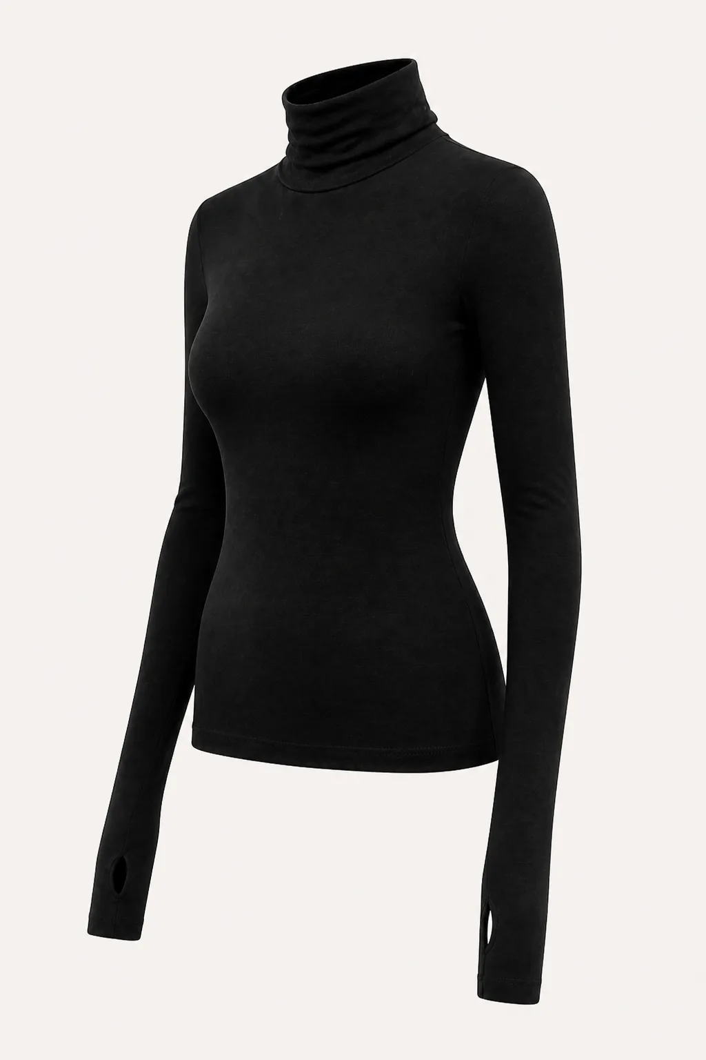 Thumbhole Sleeve Turtleneck Bodysuit 2