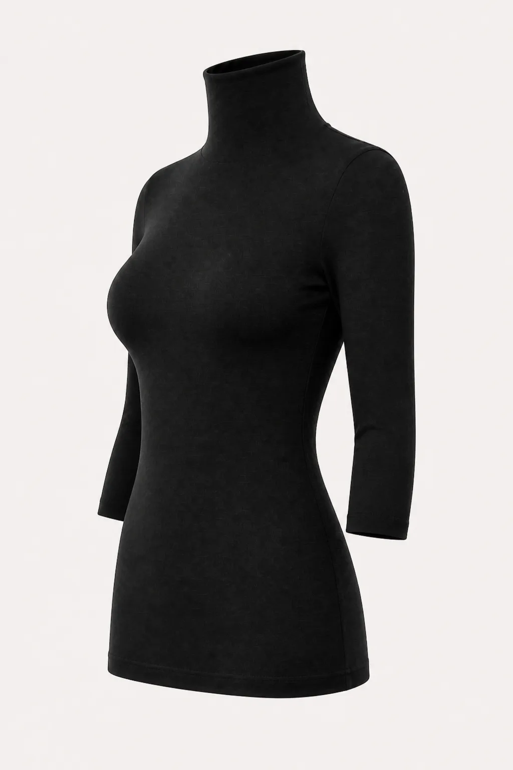 Three-Quarter Sleeve Integral Turtleneck Bodysuit 2