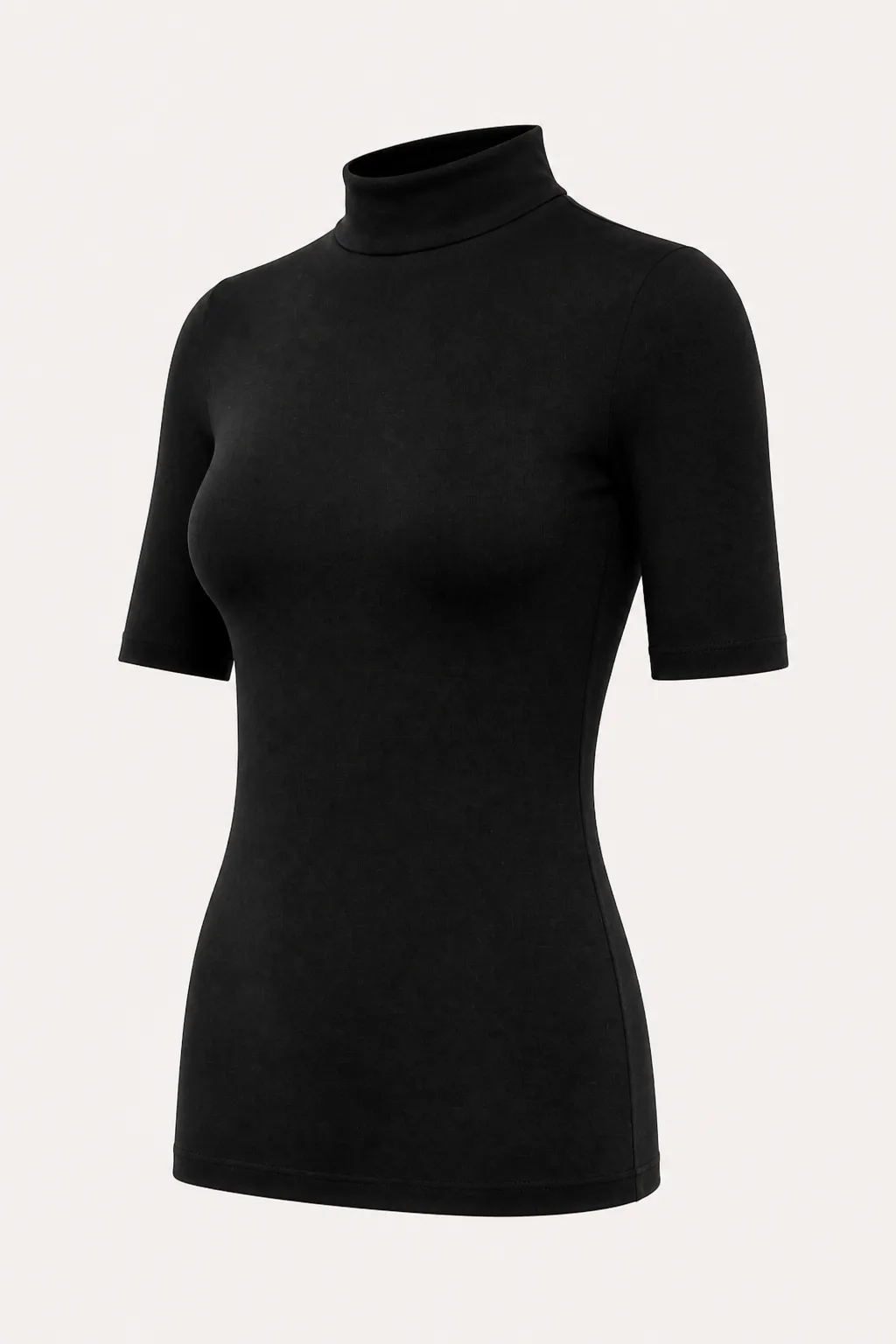 Elbow-Length Mock Neck Bodysuit 2