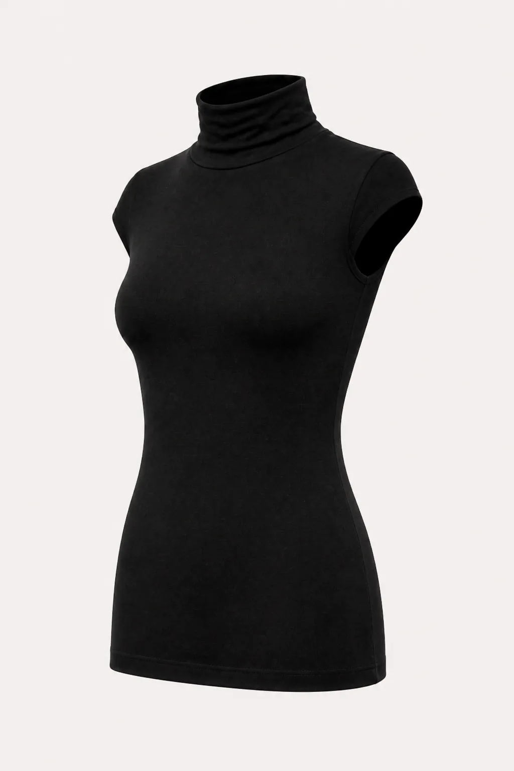 Cap Sleeve Integral Turtleneck Bodysuit 2