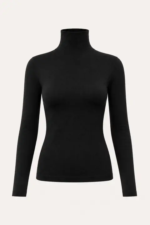 Long Sleeve Integral Turtleneck Bodysuit