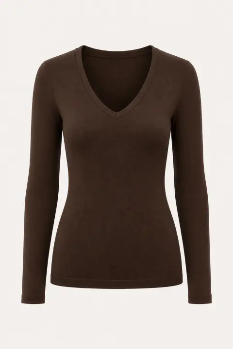 Long Sleeve V-Neck Bodysuit
