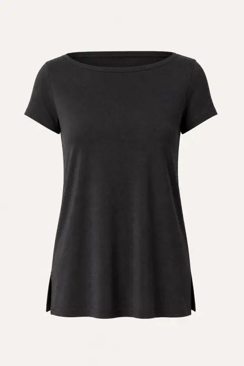 Short Sleeve Boat Neck Tunic