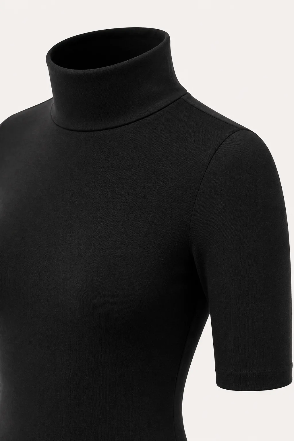 Elbow-Length Mock Neck Bodysuit 3