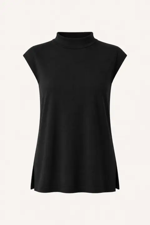 Cap Sleeve Mock Neck Tunic