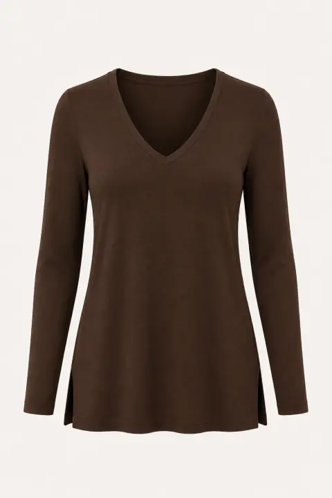 Long Sleeve V-Neck Tunic