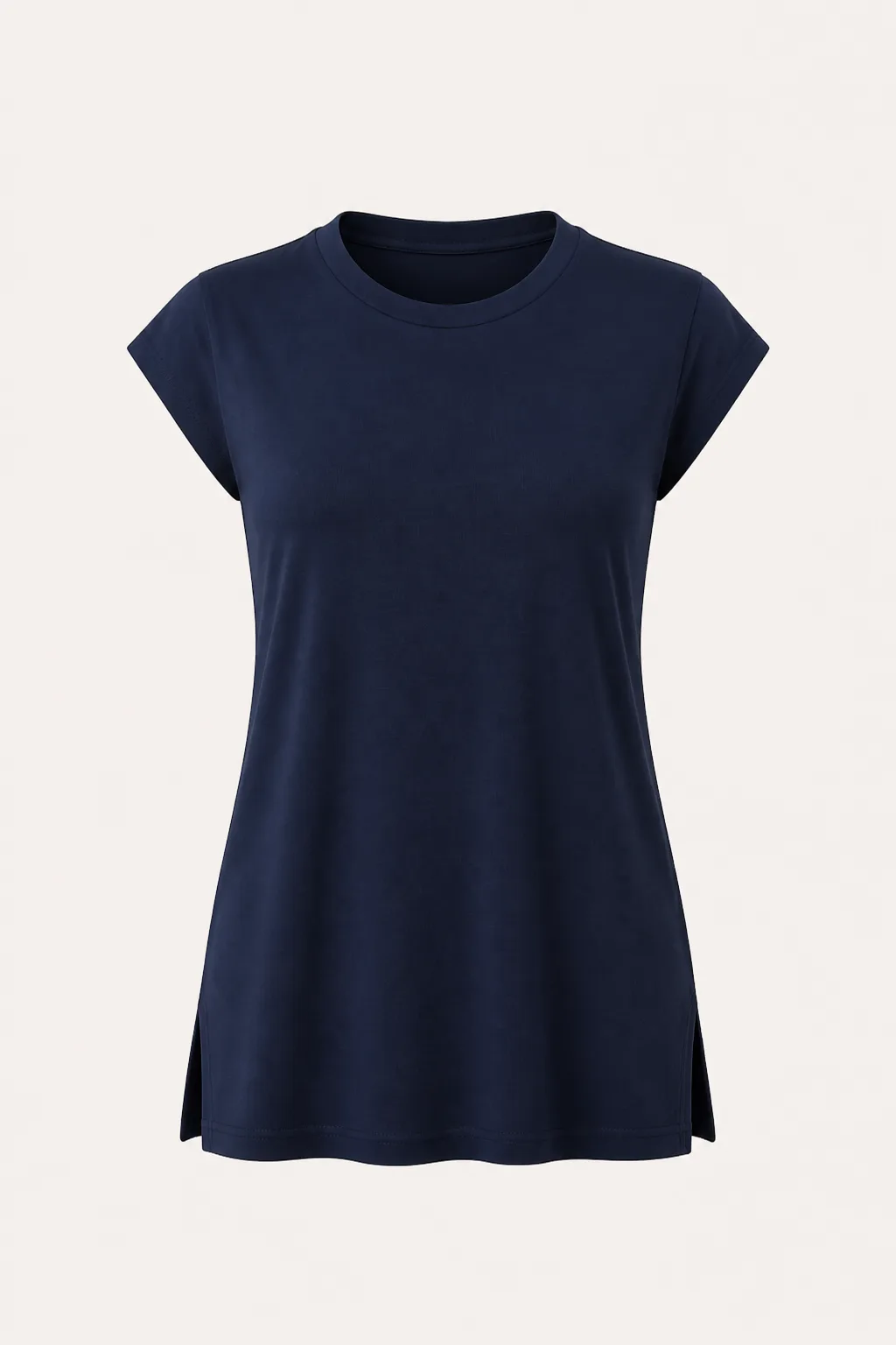 Cap Sleeve Crew Neck Tunic MB-2230