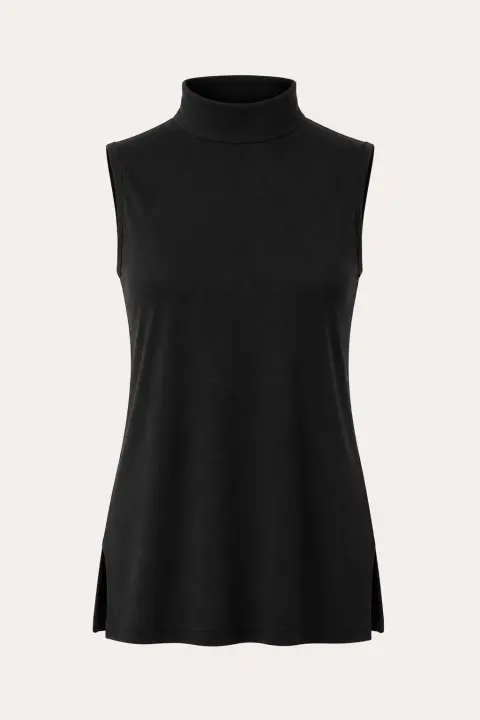 Sleeveless Mock Neck Tunic