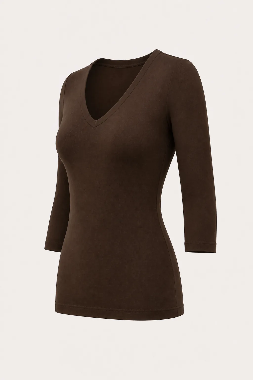 Three-Quarter Sleeve V-Neck Bodysuit 2