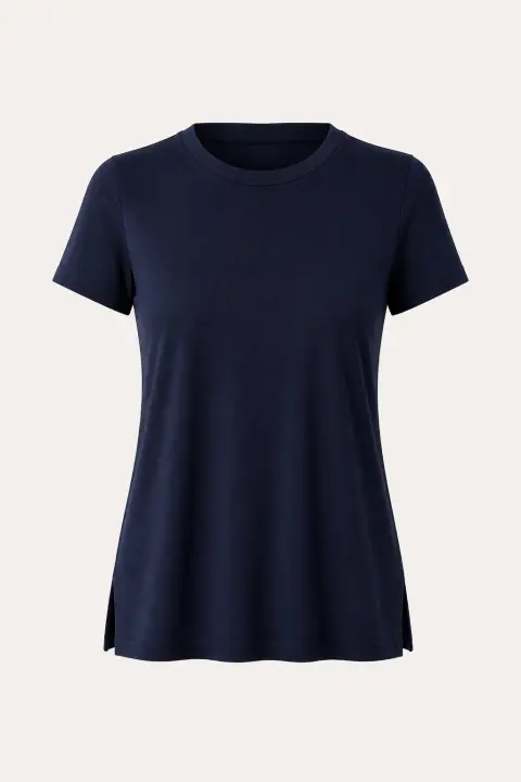 Short Sleeve Crew Neck Tunic